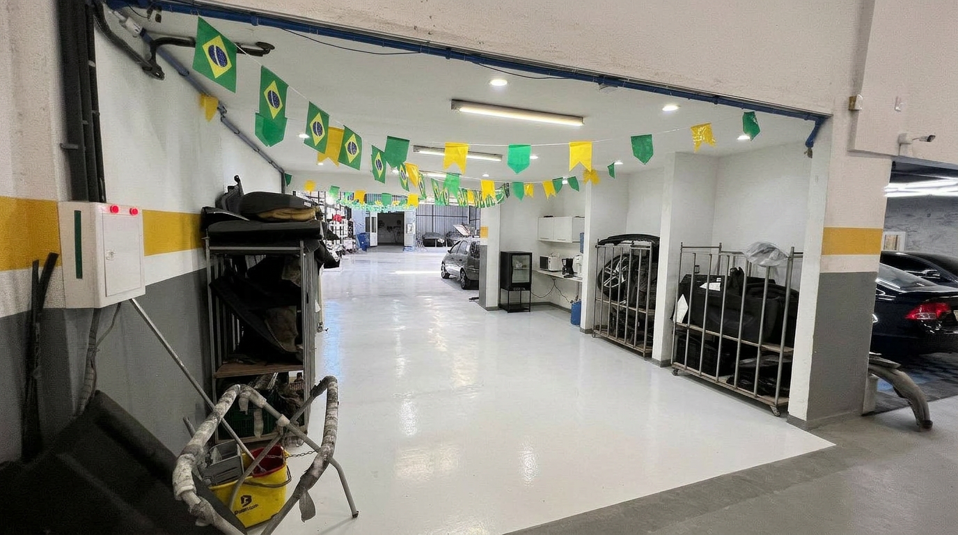Piso da área produtiva